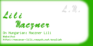 lili maczner business card